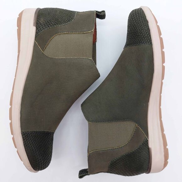 Walking Cradles Womens 6M Olive Osmond Leather Chelsea Ankle Boots Comfort Shoes - Picture 7 of 10